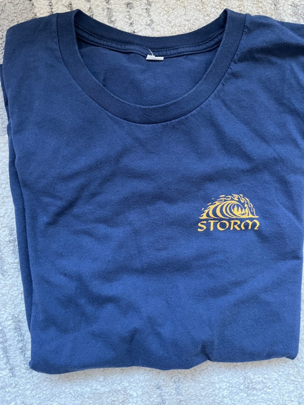 Storm Men's Black Short-Sleeve Tee with Yellow Logo